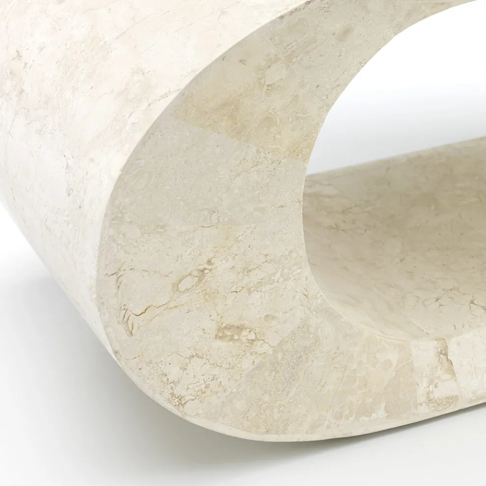 Fossil Stone Couchtisch/TV-Ständer – Jasper