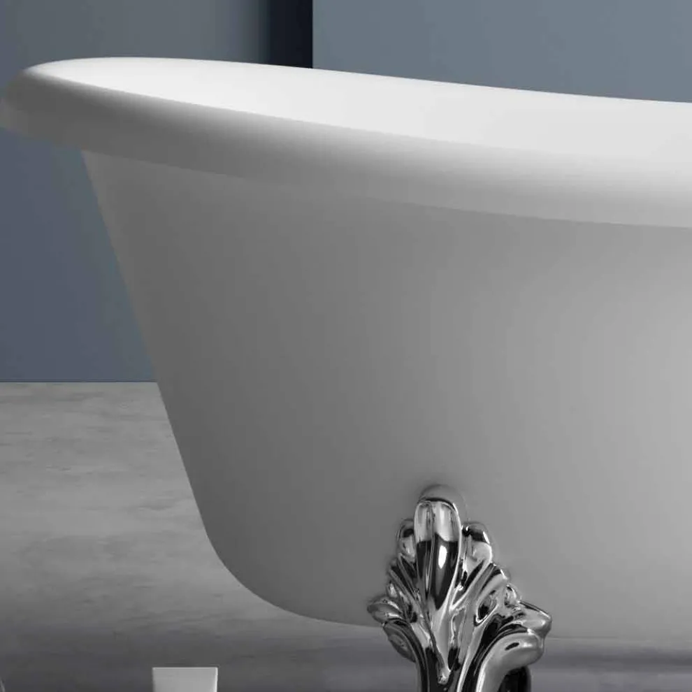Freestanding Badewanne, Viktorianisches Design aus Solid Surface - Rain