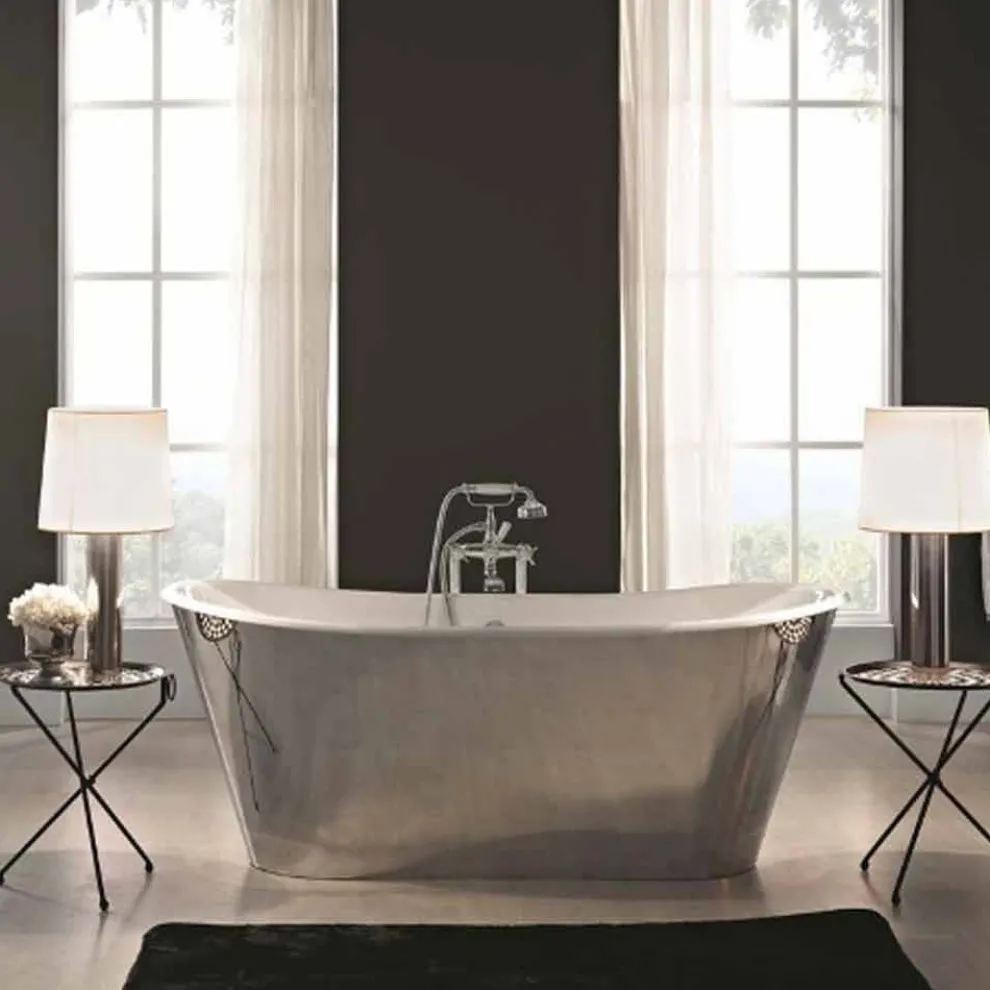 Freestanding Badewanne mit Stahlbezug in modernem Design Sharon