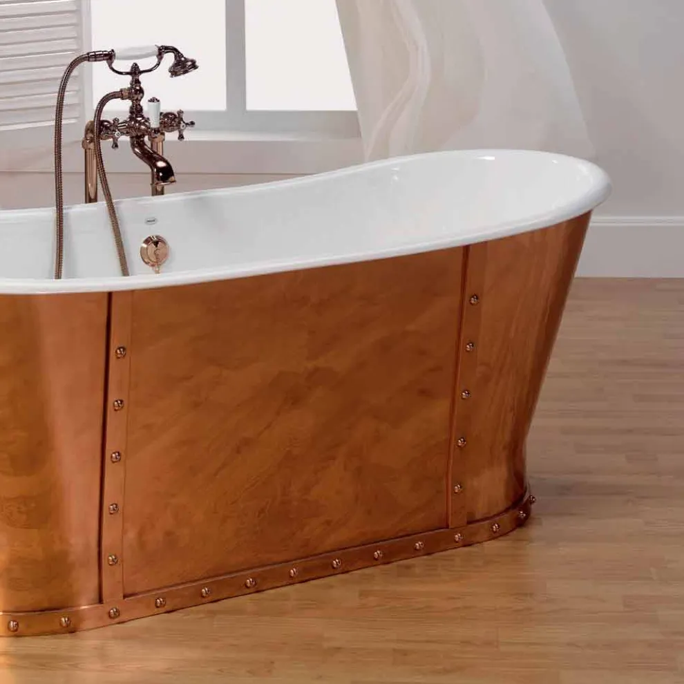 Freestanding Badewanne aus Kupfer in modernem Design Henry