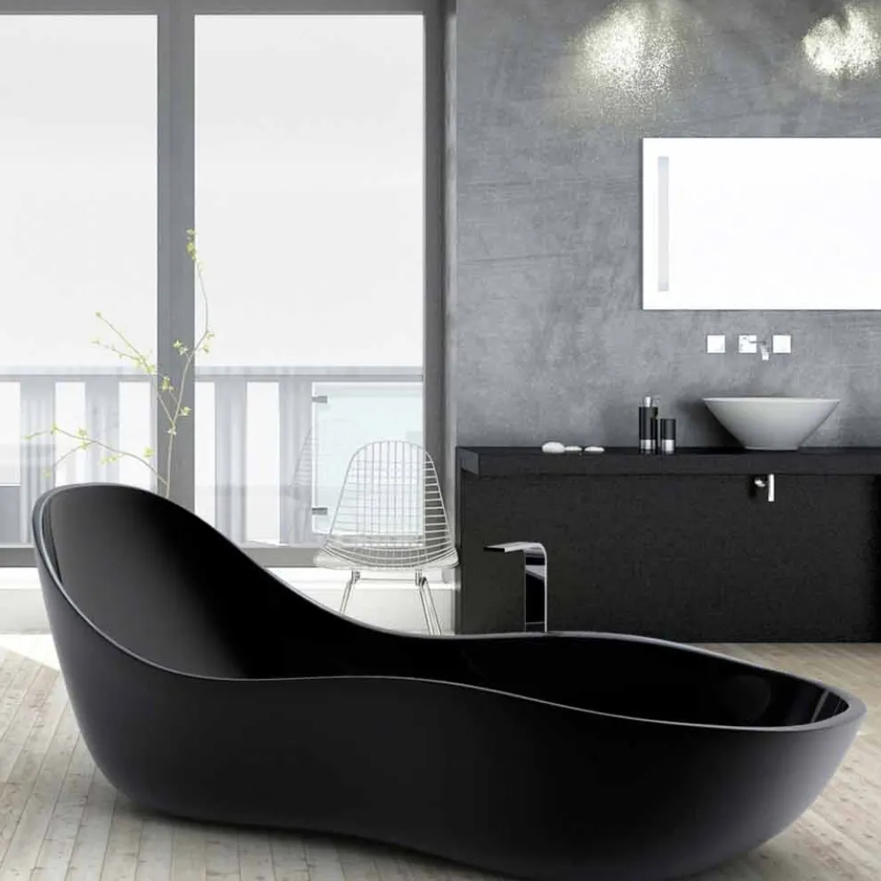 Freistehende Badewanne in modernem Design Wave