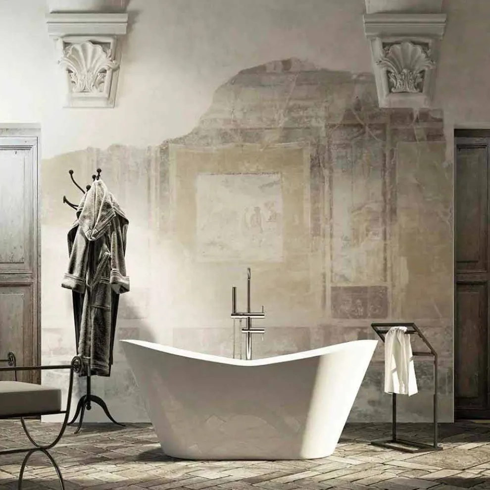 Freistehende Badewanne Ragusa, mit modernem Design, made in Italy