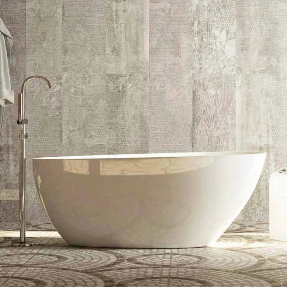 Freistehende Ovalbadewanne Albenga, mit modernem Design ,made in Italy