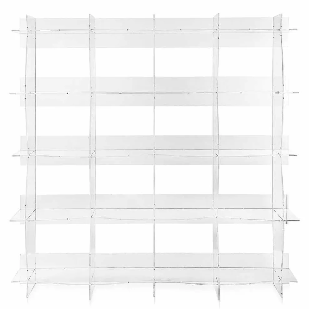 Freistehender Bücherschrank / wandmontiertes modernes Design Pam transparent