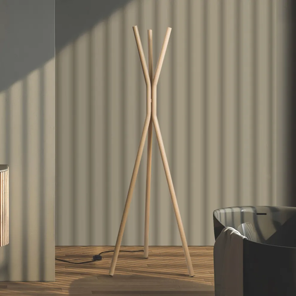 Freistehender elektrischer Heizkörper aus Stahl mit Fußschalter - Tree