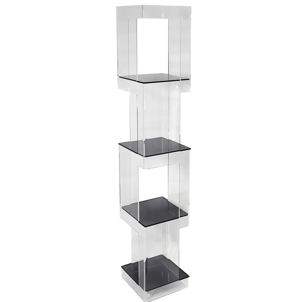 Freistehendes Bücherregal aus transparentem oder geräuchertem Acrylglas - Icaria