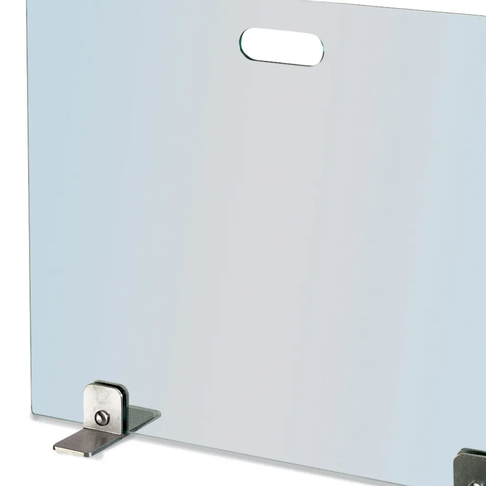 Funkenfänger aus gehärtetem Kristall und Stahlfüßen, hergestellt in Italien – Volumen