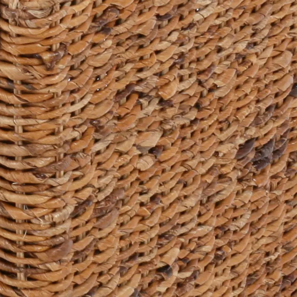 2-Sitzer-Sofa mit Bananengeflechtstruktur und ecrufarbenen Kissen - Dish