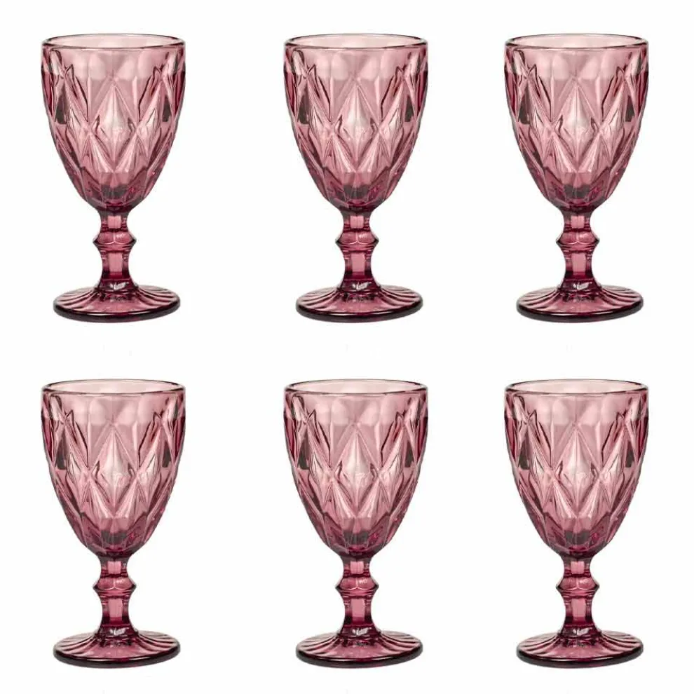 Farbige Weingläser in modernem Designglas 12 Stück - Timon