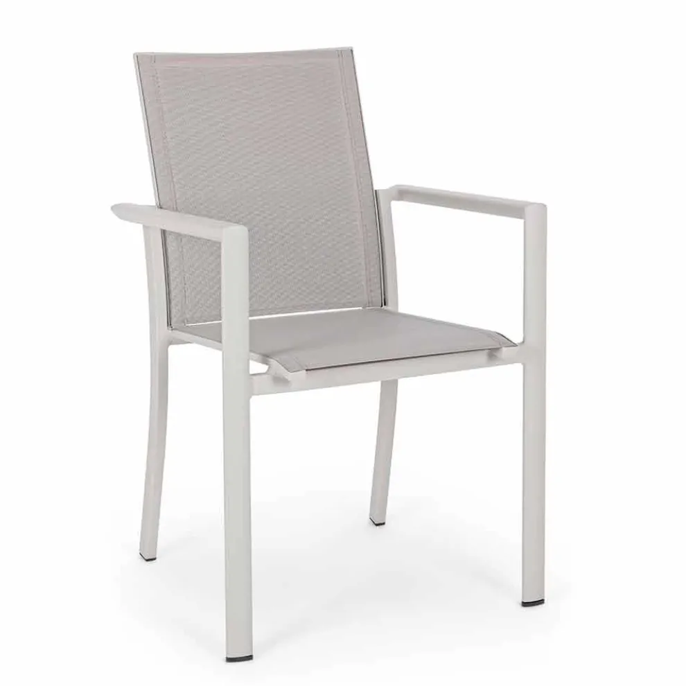 Außenstuhl aus Aluminium mit Armlehnen von Homemotion - Casper Design