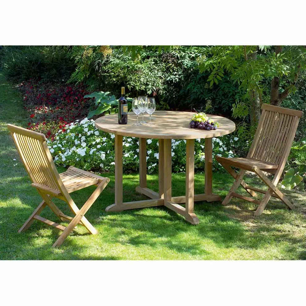 Klappbarer Gartenstuhl aus natürlichem Teak - Yggdrasil