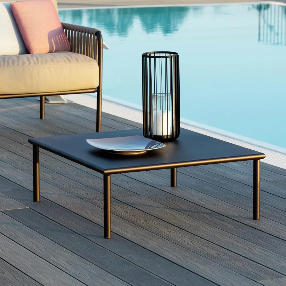 Garten-Couchtisch aus verzinktem Stahl Made in Italy - Arwen