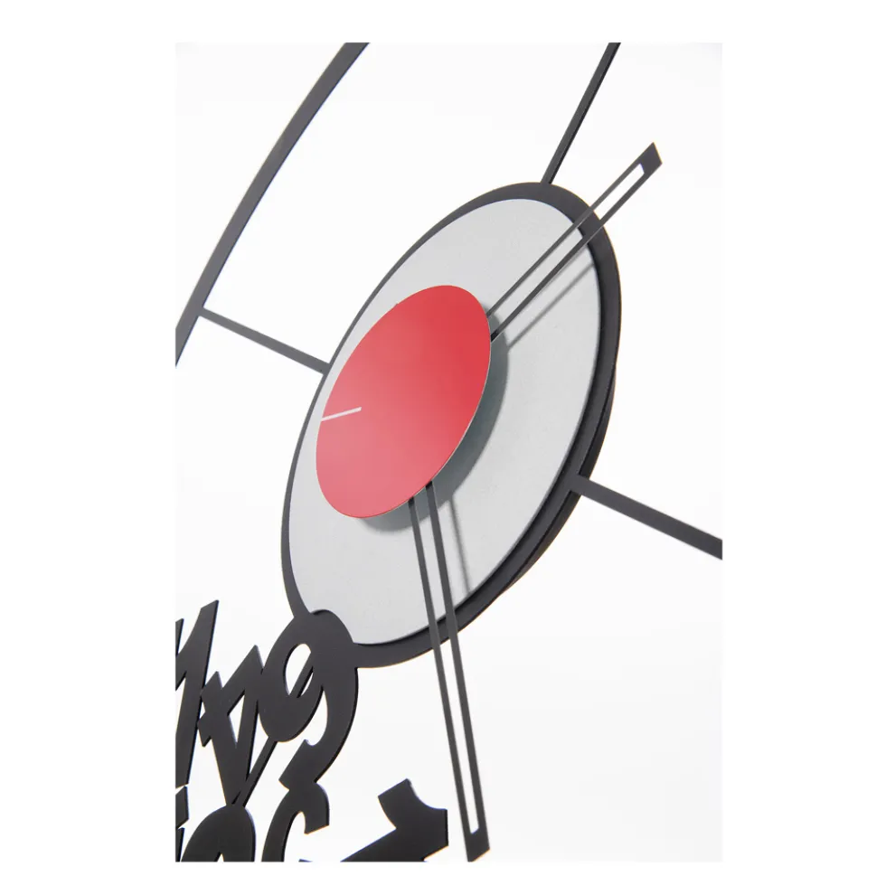 Uhr aus Eisen mit gefallenen Zahlen, hergestellt in Italien – Widder