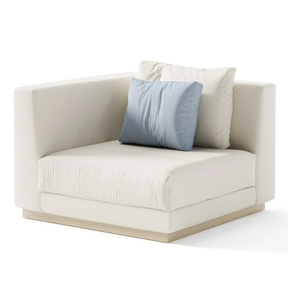 Gartensessel mit rechter Eckstruktur Made in Italy - Rubik