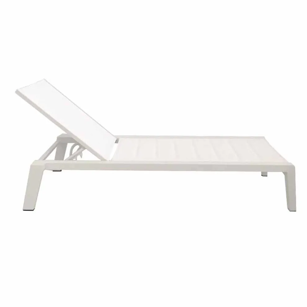 Aluminium-Sonnenliege mit Textilene-Sitz, 3 Oberflächen - Moira