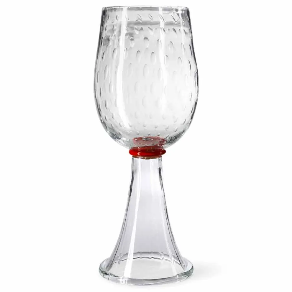 Moderne transparente Vase aus geblasenem Muranoglas Made in Italy - Copernicus