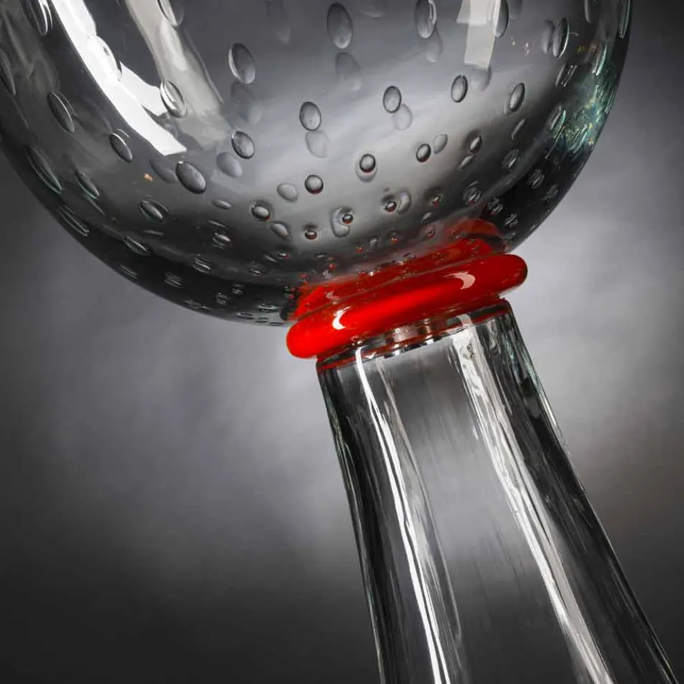 Moderne transparente Vase aus geblasenem Muranoglas Made in Italy - Copernicus