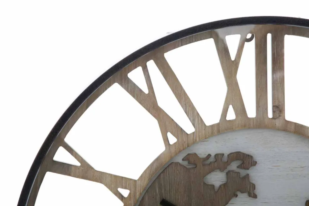 Runde Wanduhr Durchmesser 60 cm Modern in Eisen und MDF