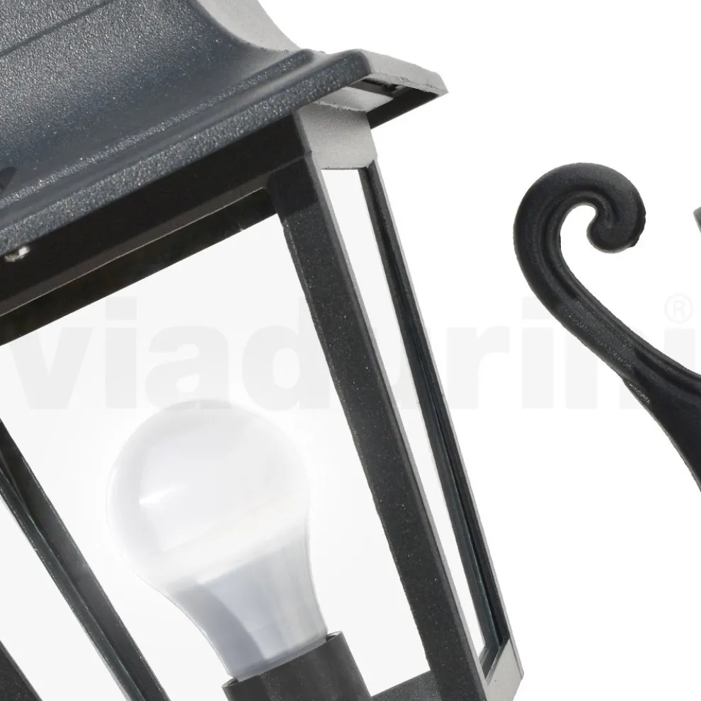 Gartenapplikation aus Aluminium und transparentem Glas Made in Italy - Scintilla