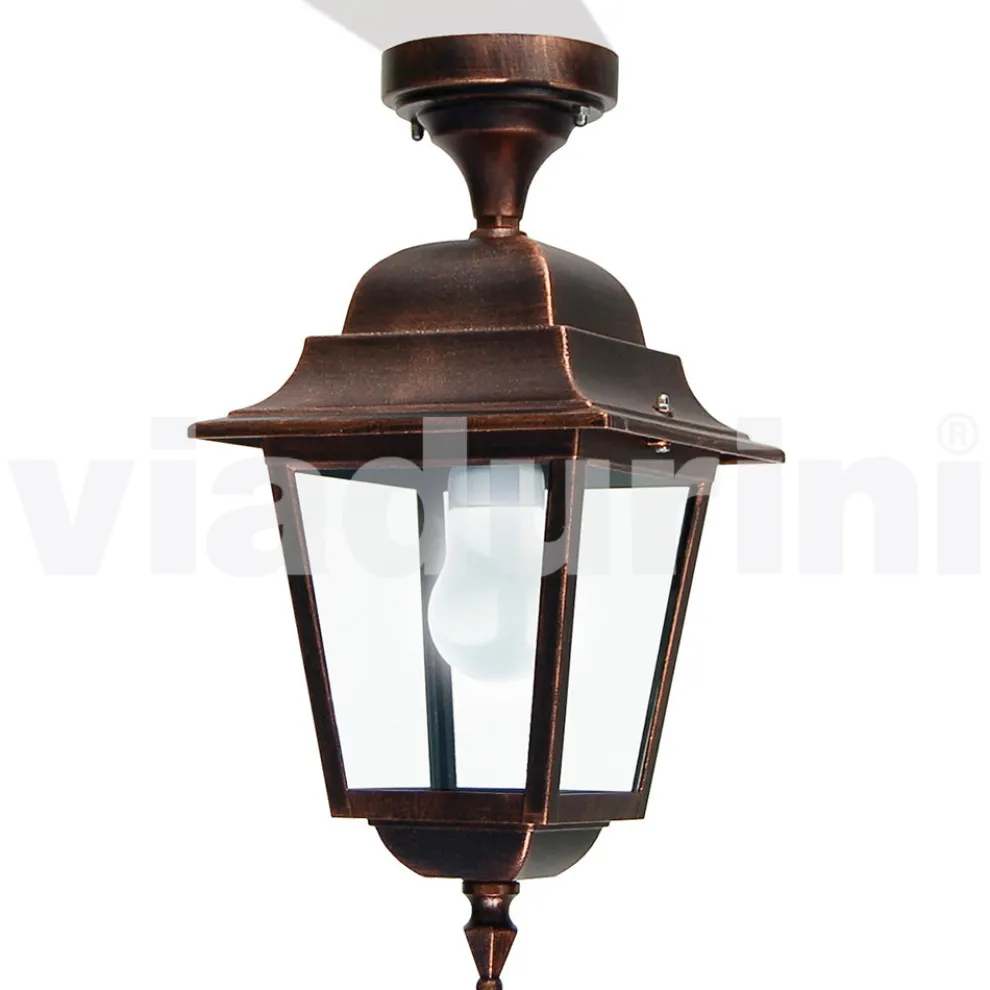 Gartendeckenleuchte aus Aluminium, hergestellt in Italien, Aquilina