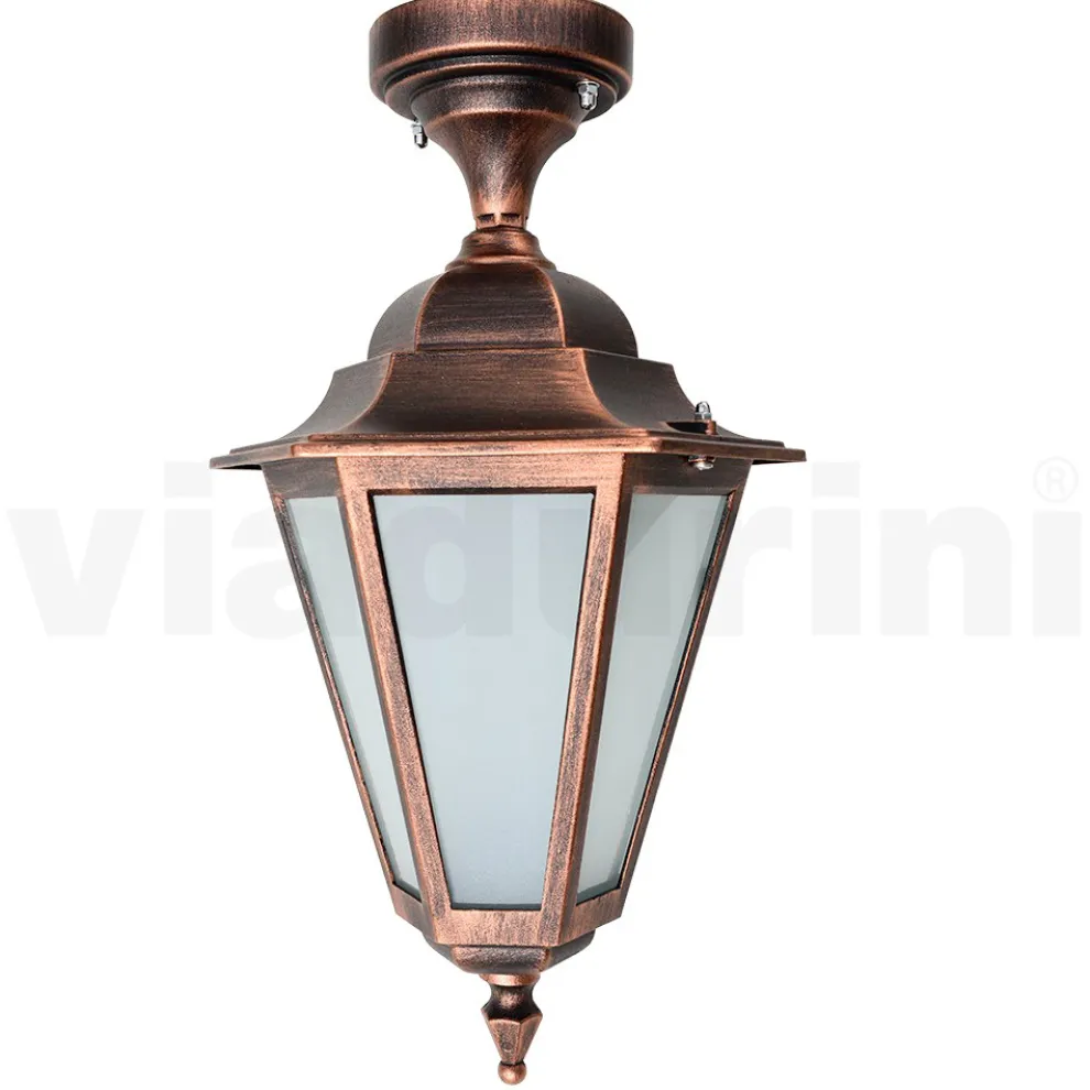 Garten-Deckenleuchte aus Glas und 5 Aluminiumoberflächen - Pinako