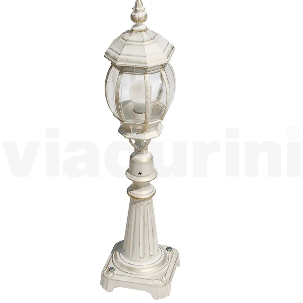 Gartenlampe im Vintage-Stil aus weißem Aluminium, hergestellt in Italien – Dodo