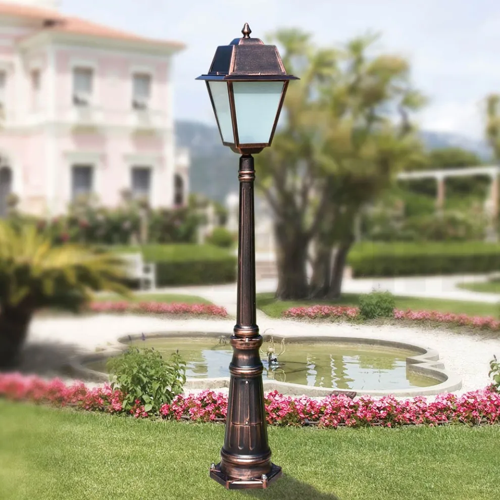 Gartenlampe im Vintage-Stil aus Aluminium und Glas, hergestellt in Italien – Doroty