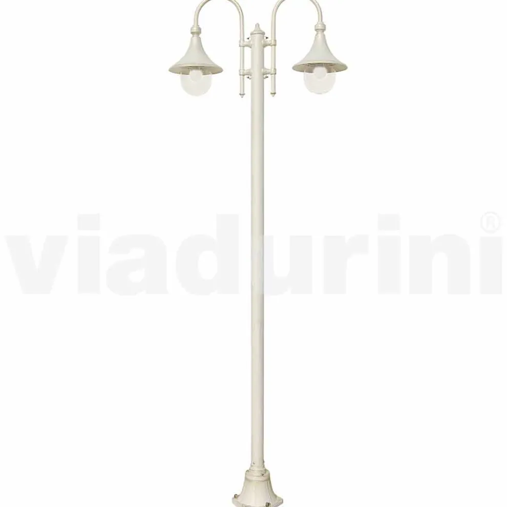 Gartenlaterne aus weißem Aluminiumdruckguss, made Italy, Anusca