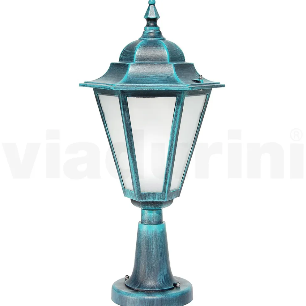 Gartenlaterne aus sandgestrahltem Glas und 5 Aluminiumausführungen - Pinako