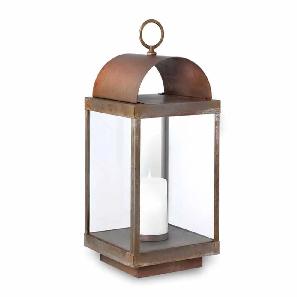 Gartenlaterne Windlichter aus Messing oder Eisen mit Kerzenhalter Il Fanale