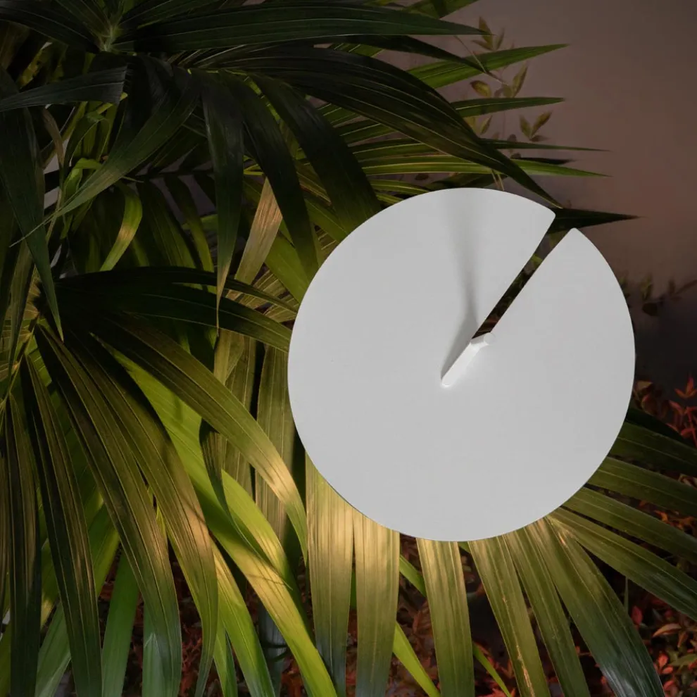 Garten-Stehlampe Aluminium Weiß Design mit Seerosenblatt - Cipriam