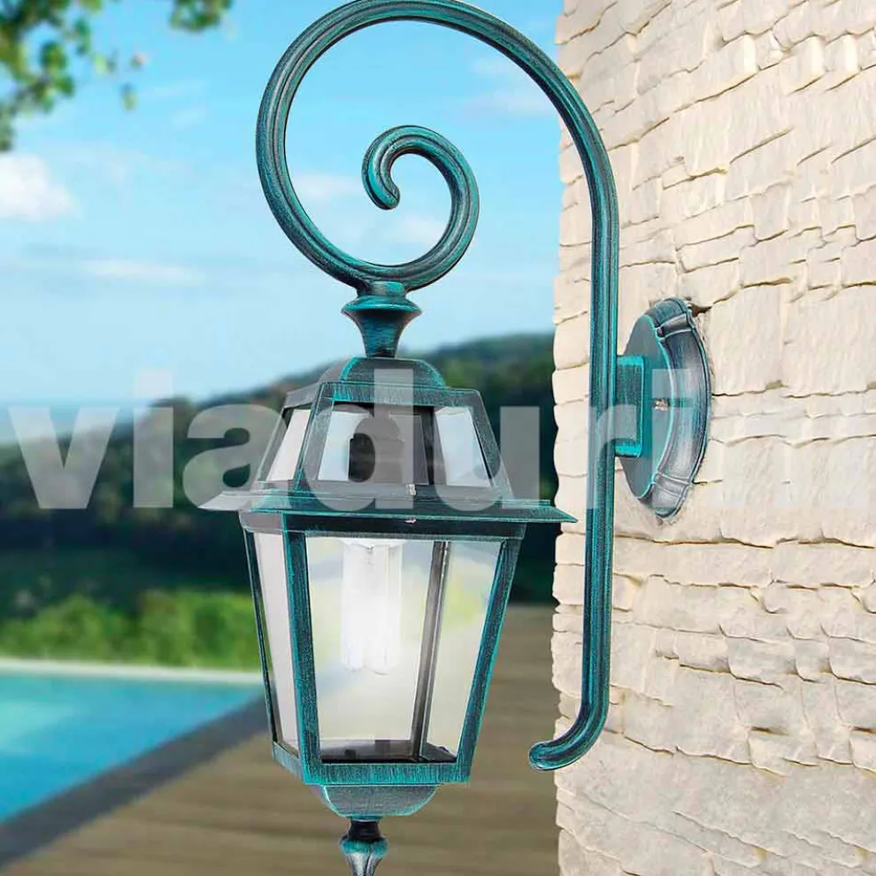 Gartenwandlampe Mnade mit Aluminium, hergestellt in Italien, Kristel