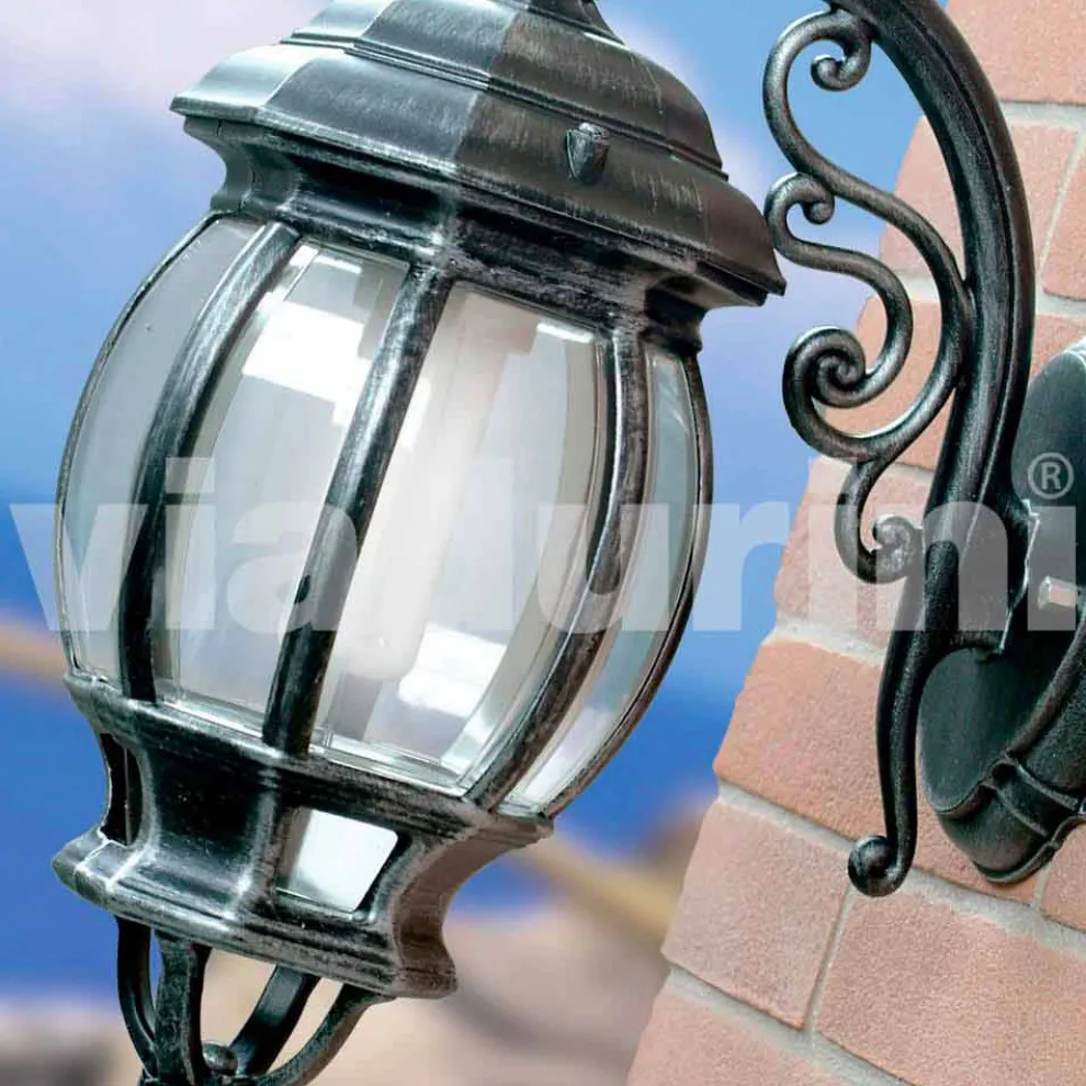 Gartenwandlaterne aus Aluminium, hergestellt in Italien, Anika