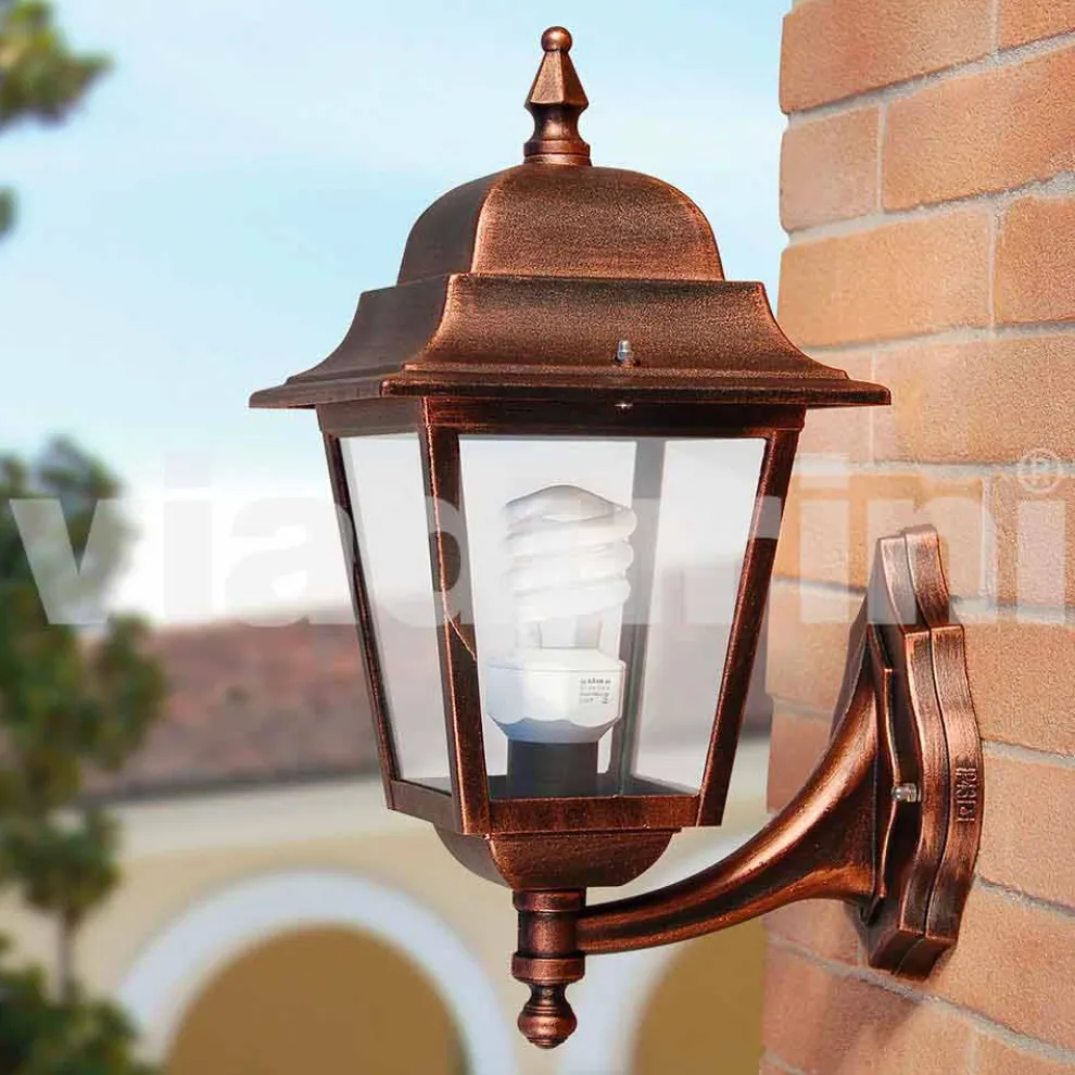 Gartenwandlaterne aus Aluminium, hergestellt in Italien, Aquilina