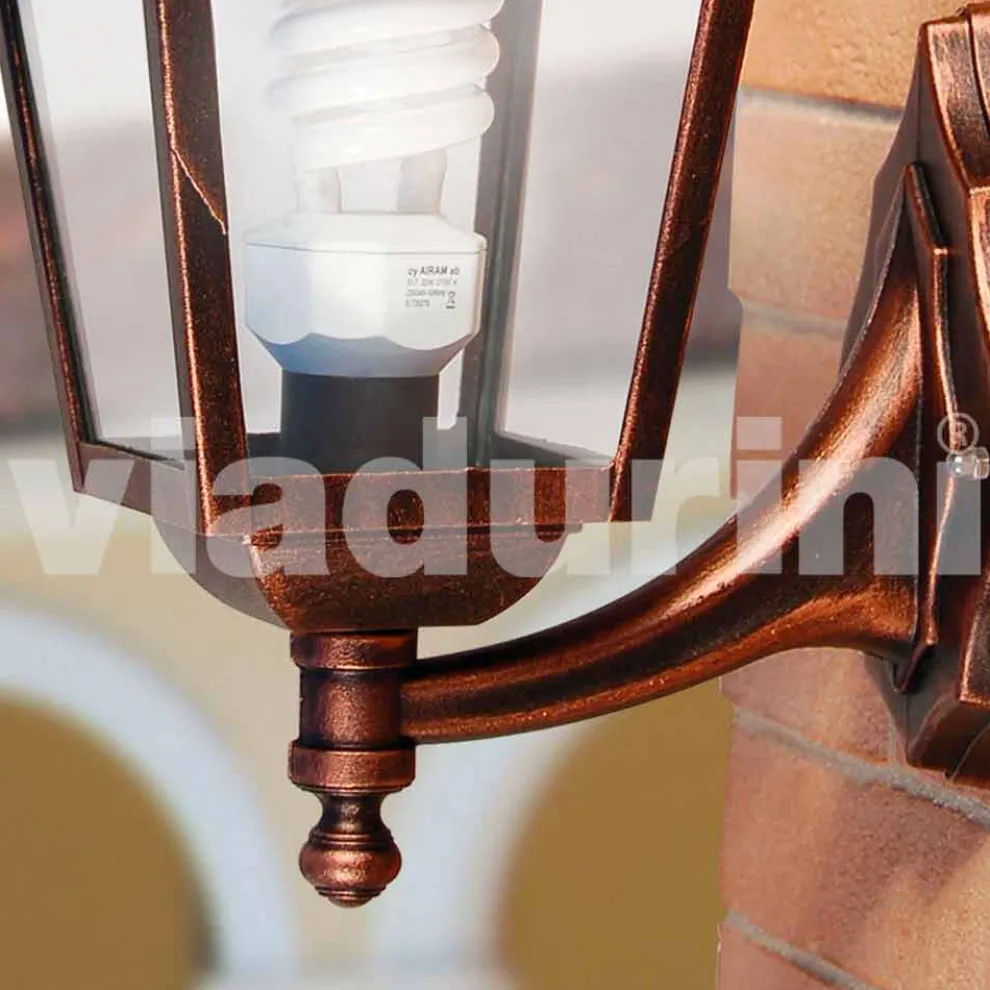 Gartenwandlaterne aus Aluminium, hergestellt in Italien, Aquilina