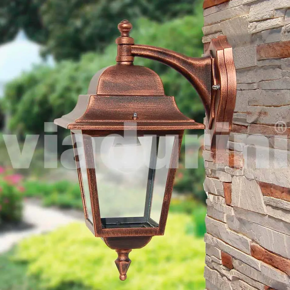 Gartenwandleuchte aus Aluminium, hergestellt in Italien, Aquilina