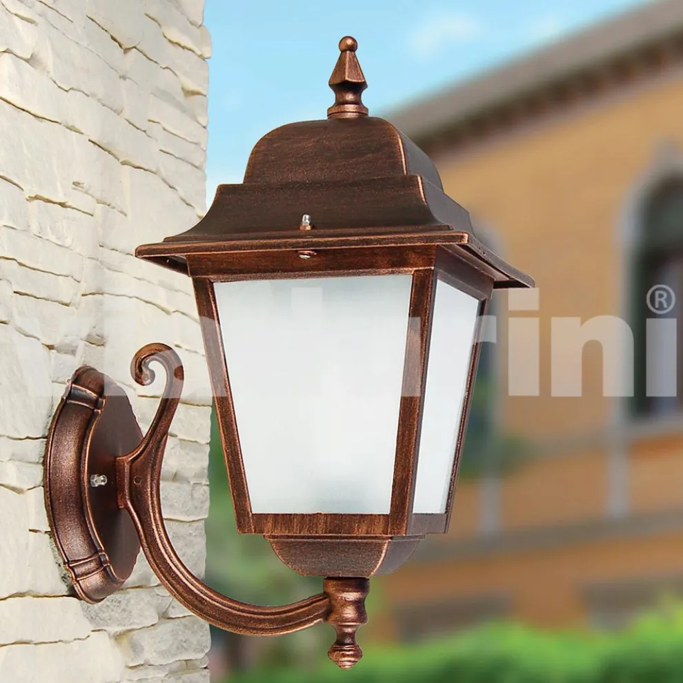 Gartenwandleuchte aus Aluminium, hergestellt in Italien, Aquilina