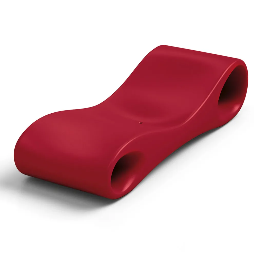 Gartenliege aus farbigem Polyethylen Made in Italy - Flores