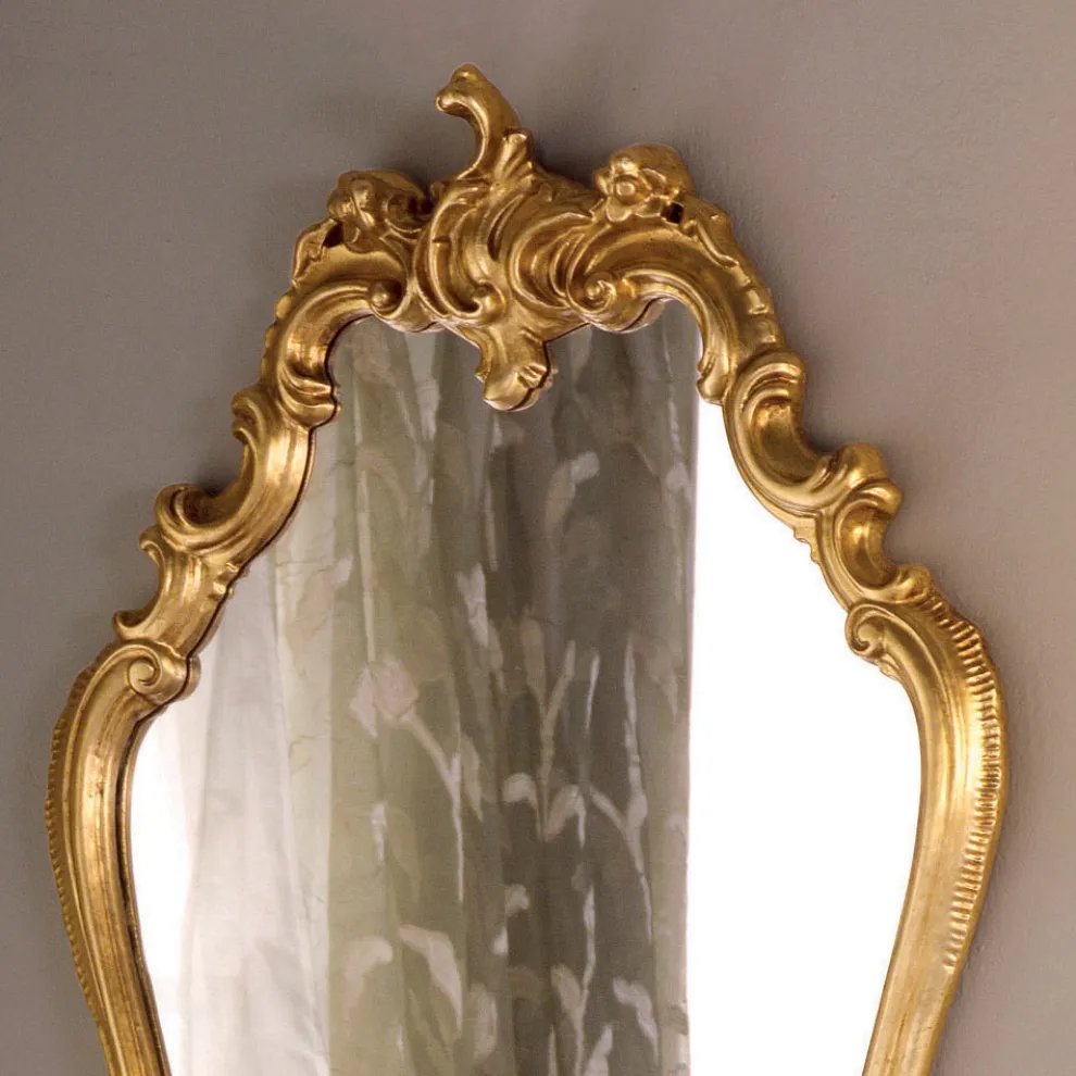 Geformter Barockspiegel mit Blattgoldrahmen Made in Italy - Precious