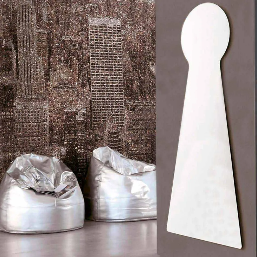 Geformter Wandspiegel mit Melaminplatte Made in Italy - Bromo