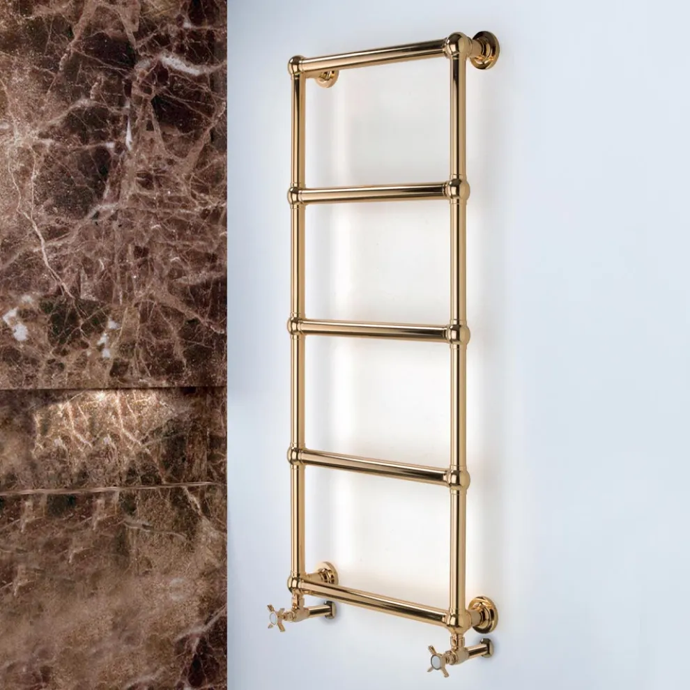 Gemischter Handtuchwärmer aus Messing mit Verbindungskugeln, hergestellt in Italien – Ricotta