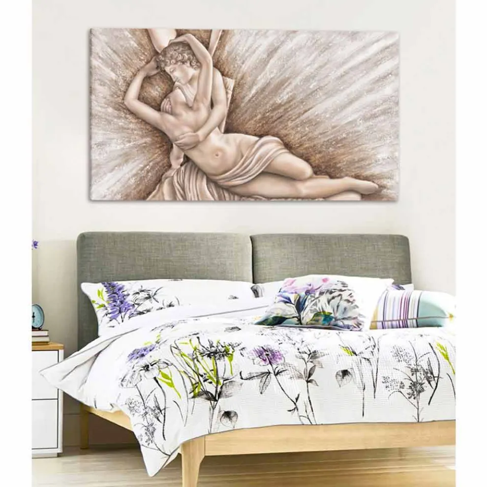 Gemälde auf Leinwand mit einem modernen Design handgefertigt in Italien Aurora