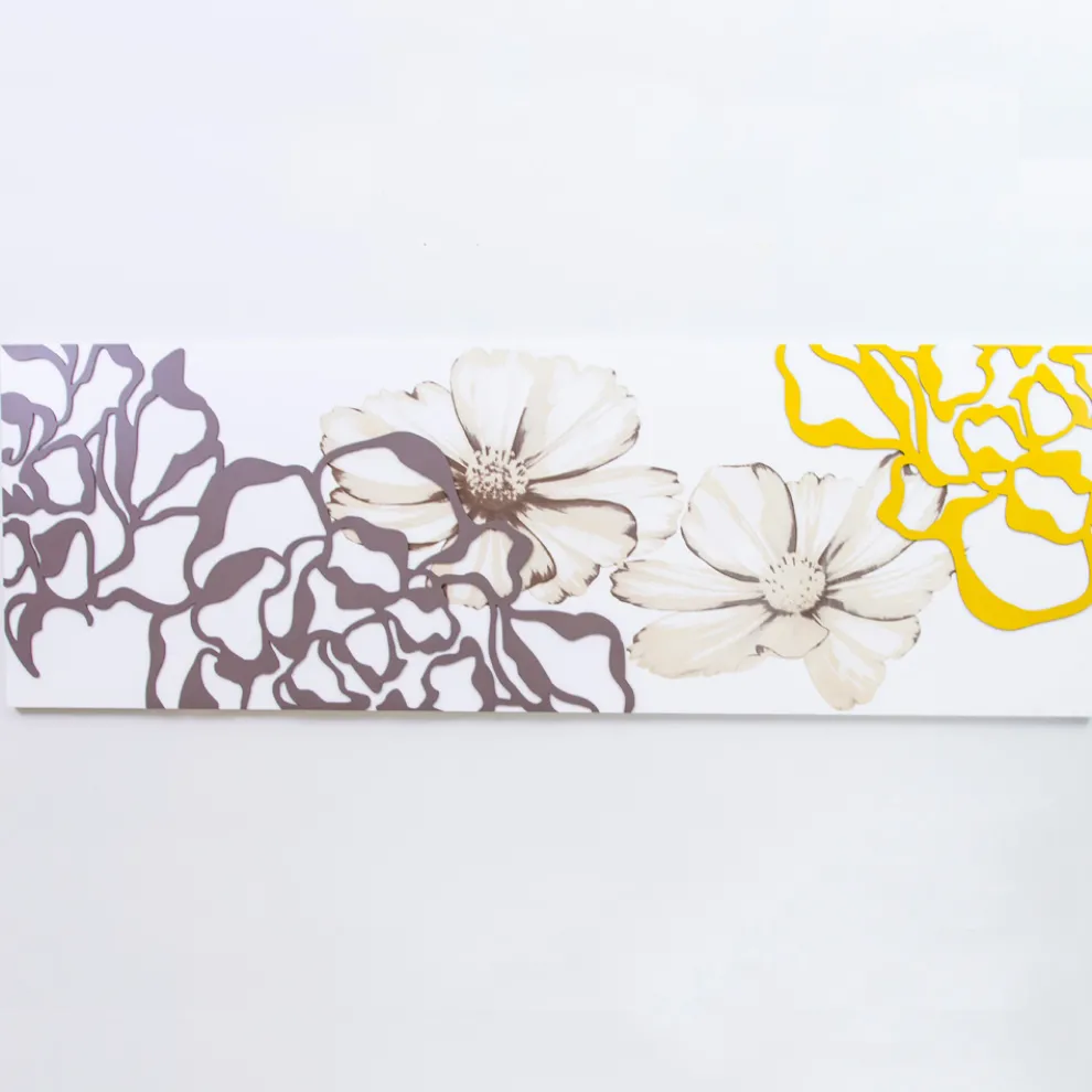 Gemälde mit Pfingstrosenblüten, hergestellt mit Laser, hergestellt in Italien – Freya