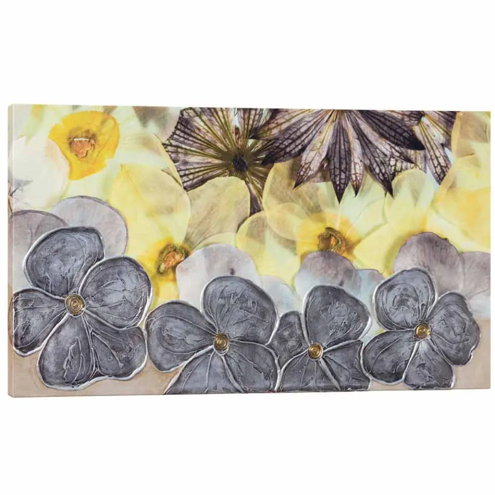 Gemälde modern mit Blumen handdekoriert Ramos