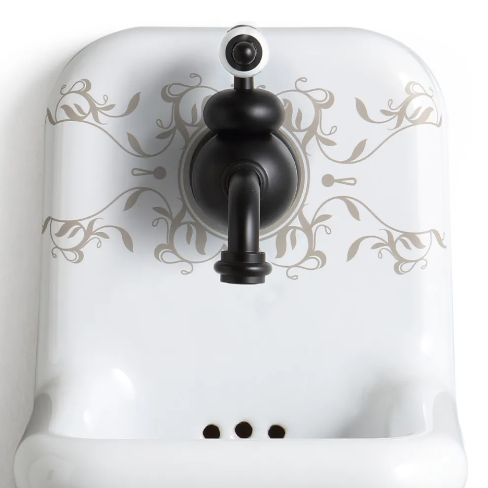 Gemustertes Keramik-Wandwaschbecken im Vintage-Stil 26 cm - Jordan