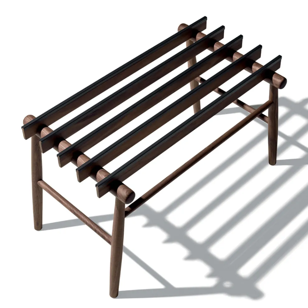 Gepäckbank aus massivem Walnussholz oder Esche Made in Italy - Anubi