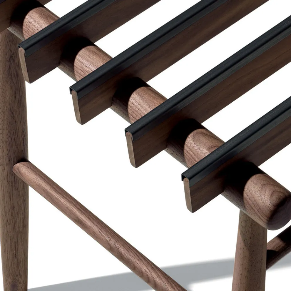 Gepäckbank aus massivem Walnussholz oder Esche Made in Italy - Anubi