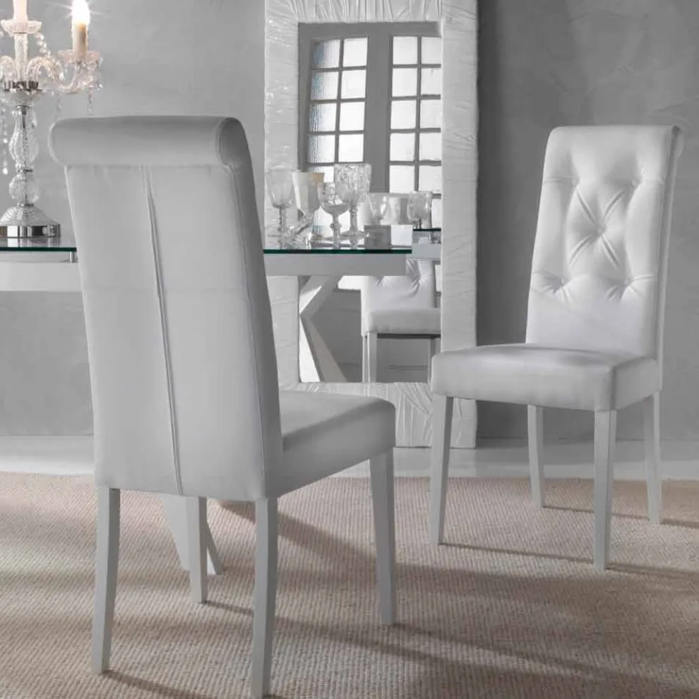 Gepolstert Stuhl in Capitonnè Finish - Diana