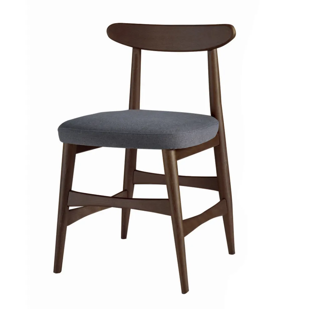 Gepolsterter Esszimmerstuhl aus Massivholz Made in Italy - Salicornia