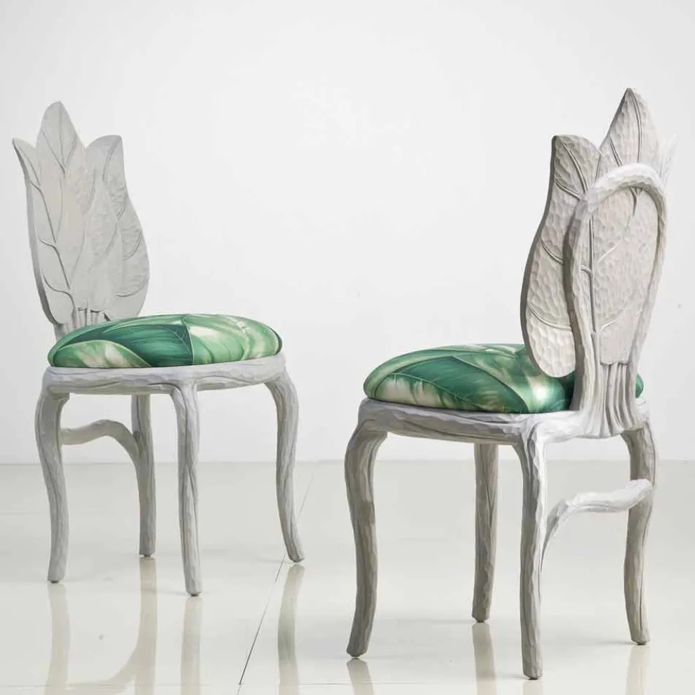 Gepolsterter Esszimmer Stuhl in modernem Design, made in Italy, Daniel